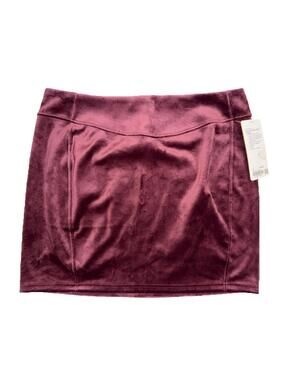NEW Lululemon Scuba Mini Skirt Velvet Dark Red sz XL Soft holiday Goth $88